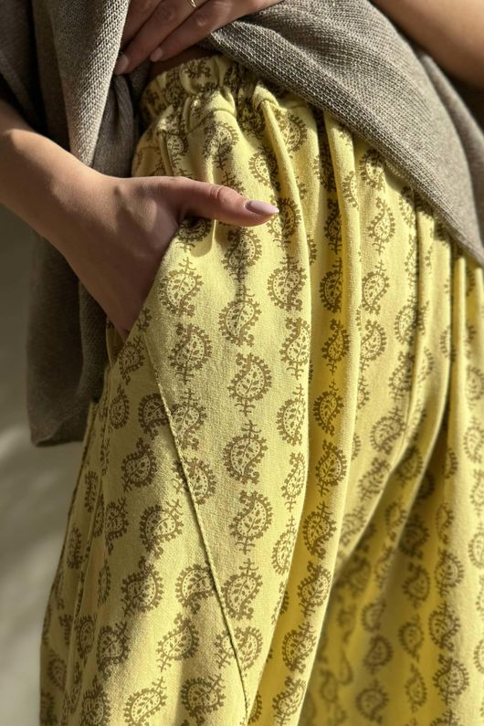 Indira Classic Barrel Pant Soft Ochre & Deep Ochre